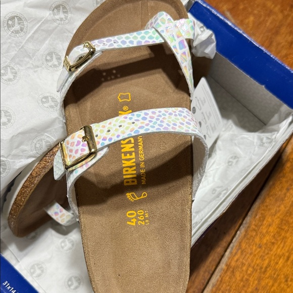 Birkenstock Mayari Sandals - Iridescent Blue and White - Picture 4 of 4